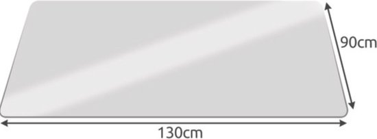 Vloerbeschermer Bureaustoelmat 90x130 cm – Transparante PVC Mat voor Harde Vloeren – Antislip & Geluiddempend - Afbeelding 4