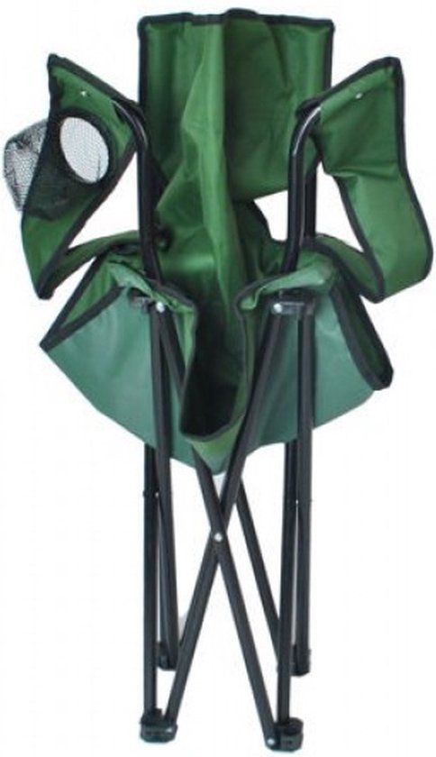 Campingstoel Opvouwbaar – Lichtgewicht Vouwstoel met Armleuning – Vissersstoel Groen – Ideaal voor Buiten & Vakantie - Afbeelding 2