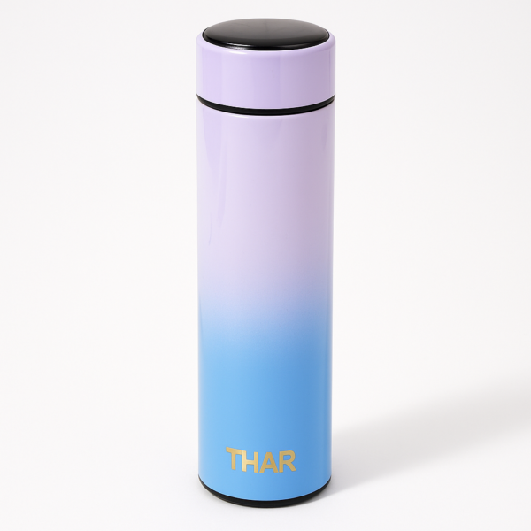 THAR Slimme Thermosfles 0,5 Liter zwart met LCD display
