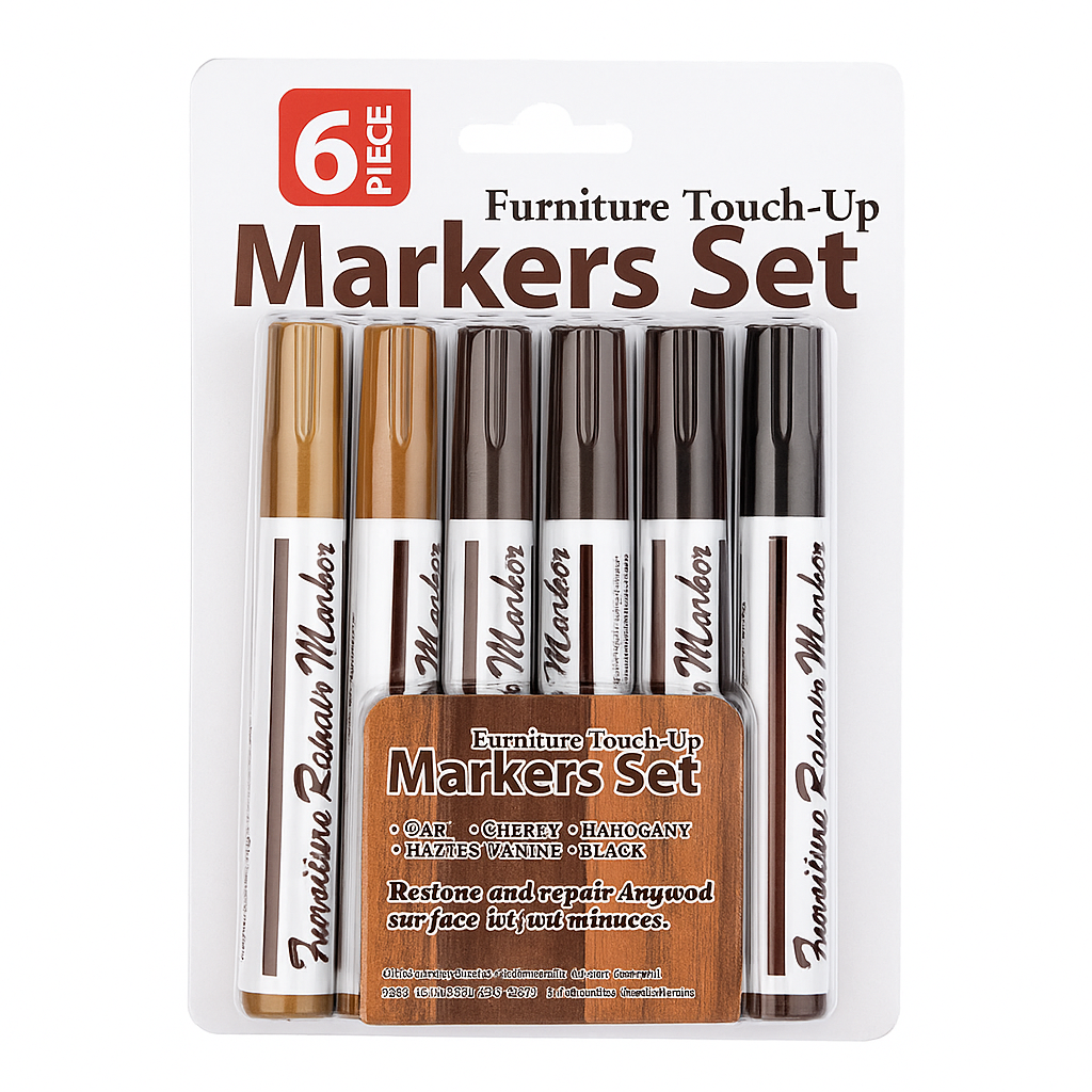 hout reparatie marker set 6 stiften
