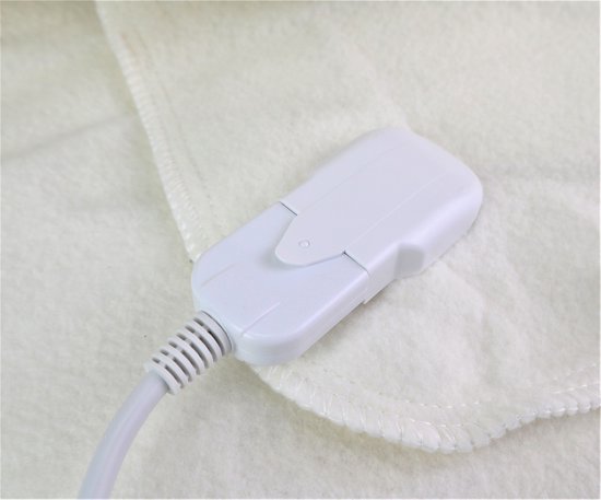 Malatec Elektrische Onderdeken – 150x80 cm – Warmtedeken met 3 Warmtestanden – Wasbaar – Oververhittingsbeveiliging – Wit - Afbeelding 3