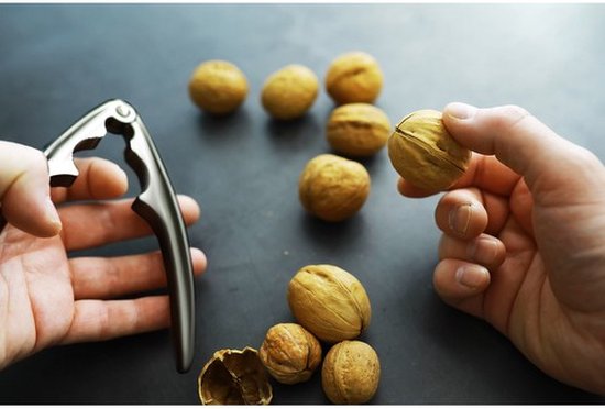 Ruhhy Notenkraker – Zwart Staal met Softgrip Handgrepen – Voor Walnoten & Hazelnoten - Afbeelding 5