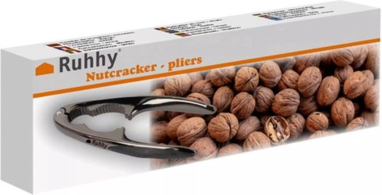 Ruhhy Notenkraker – Zwart Staal met Softgrip Handgrepen – Voor Walnoten & Hazelnoten - Afbeelding 6