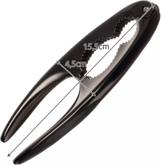 Ruhhy Notenkraker – Zwart Staal met Softgrip Handgrepen – Voor Walnoten & Hazelnoten - Afbeelding 9