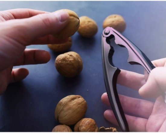 Ruhhy Notenkraker – Zwart Staal met Softgrip Handgrepen – Voor Walnoten & Hazelnoten - Afbeelding 10