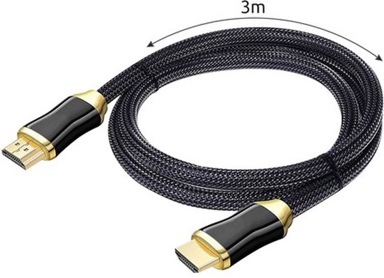Izoxis® HDMI 2.1 Kabel 3 Meter – 8K - 60Hz | 4K - 120Hz – Ultra High Speed 48Gbps – Gevlochten Nylon – eARC, HDR, VRR – Voor TV, PS5, Xbox, PC, Mon - Afbeelding 6