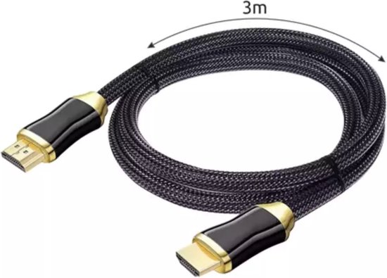 Izoxis® HDMI 2.1 Kabel 3 Meter – 8K - 60Hz | 4K - 120Hz – Ultra High Speed 48Gbps – Gevlochten Nylon – eARC, HDR, VRR – Voor TV, PS5, Xbox, PC, Mon - Afbeelding 9