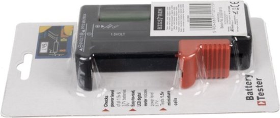 Universele Digitale Batterijtester – Geschikt voor AA, AAA, C, D, 9V & Knopcellen – Batterij Meter Zonder Batterij – Compact & Gebruiksvriendelijk - Afbeelding 3