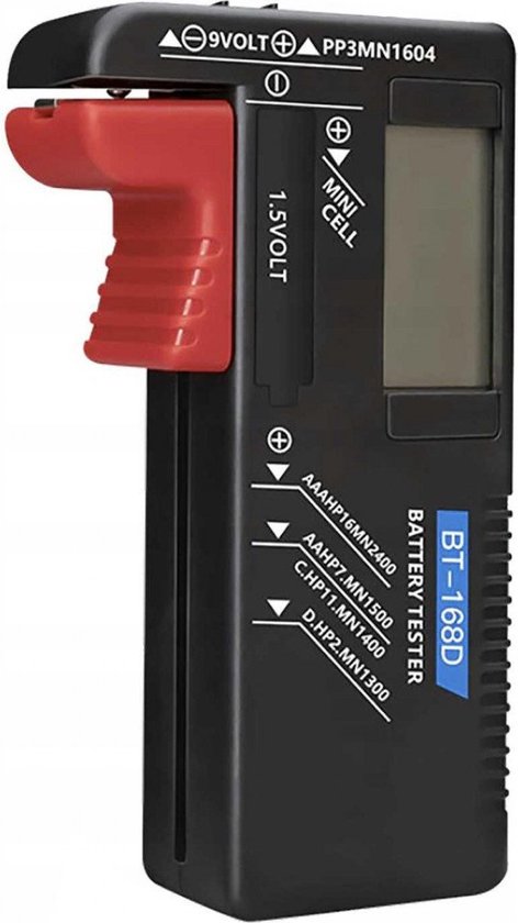 Universele Digitale Batterijtester – Geschikt voor AA, AAA, C, D, 9V & Knopcellen – Batterij Meter Zonder Batterij – Compact & Gebruiksvriendelijk - Afbeelding 4
