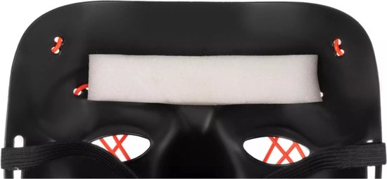 LED Gezichtsmasker – Purge Stijl – Rood – Halloween, Cosplay & Feesten - Afbeelding 4