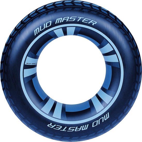 Bestway Zwemring Autoband Ø 91 cm – Opblaas Zwemband Kind & Volwassene – Zwart/Grijs – CE‑Gecertificeerd - Afbeelding 4