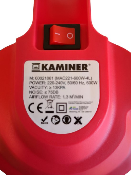 Kaminer Asstofzuiger 4L – Compacte Kachelstofzuiger met HEPA-filter & 600W Motor – Zakloos & Duurzaam - Afbeelding 8