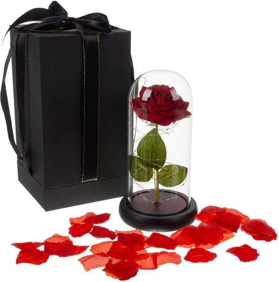 Malatec Roos in Glas – Eeuwige Geconserveerde Roos onder Stolp – Luxe Cadeau voor Valentijn, Moederdag & Jubileum - Afbeelding 5