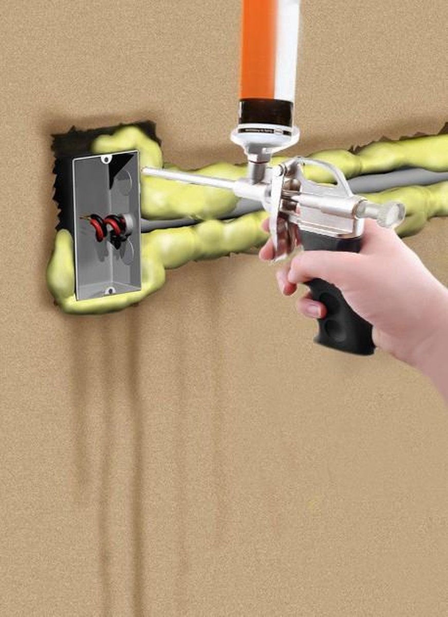 VERK GROUP Purpistool – Universeel Schuimpistool met Metalen Body & PTFE-Lager – Professionele Foam Gun - Afbeelding 4