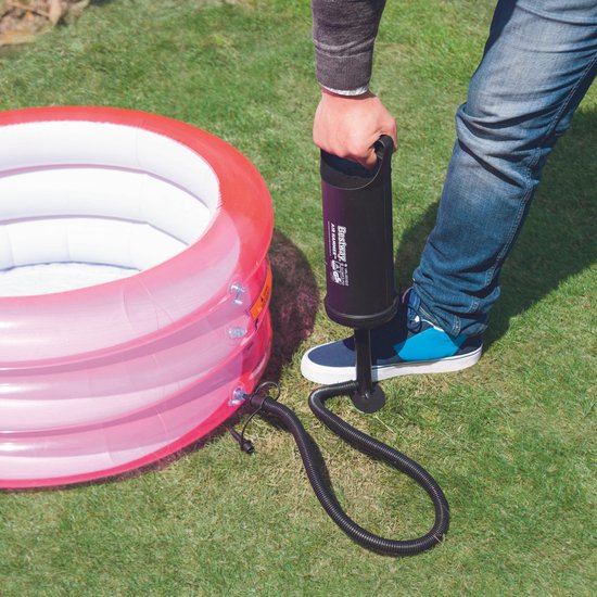 Bestway Air Hammer Handpomp – Dubbelwerkende Compacte Luchtpomp – 37 cm – Inclusief 3 Ventieladapters – Voor Luchtbedden, Zwembaden & SUP’s - Afbeelding 5