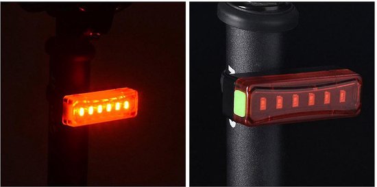 USB Oplaadbaar LED Achterlicht – Rood – Waterdichte Fietsverlichting – 3 Lichtstanden – Compact & Krachtig – Veilig in het Donker - Afbeelding 7