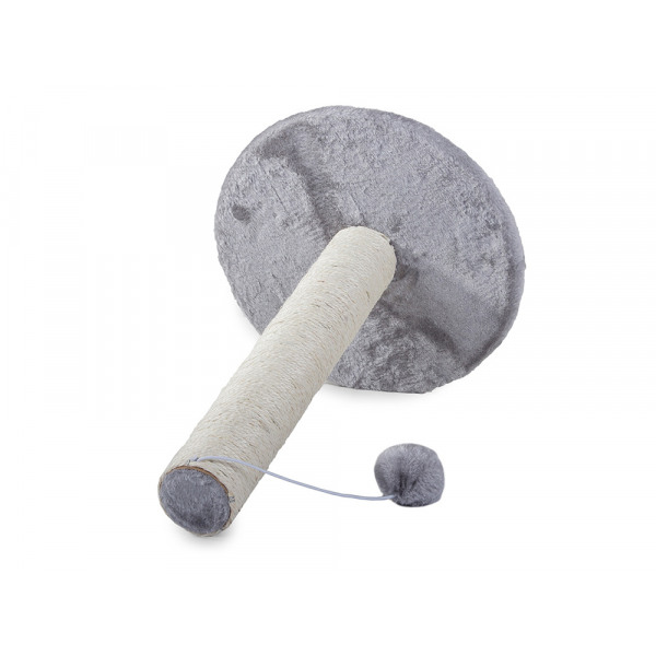 Krabpaal met Speelbal – Grijs – Ø 30 cm × 43 cm – Compacte Krabpaal met Sisal en Pluche - Afbeelding 6