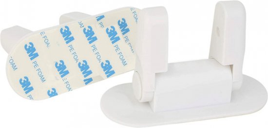 Deurklink Vergrendeling – Kinderslot voor Deurklink – 2 Stuks – Wit – Veiligheid voor Kinderen & Huisdieren – Zonder Boren - Afbeelding 2