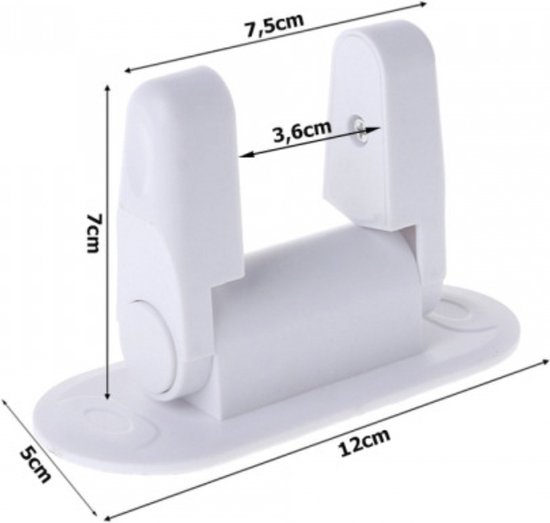 Deurklink Vergrendeling – Kinderslot voor Deurklink – 2 Stuks – Wit – Veiligheid voor Kinderen & Huisdieren – Zonder Boren - Afbeelding 3