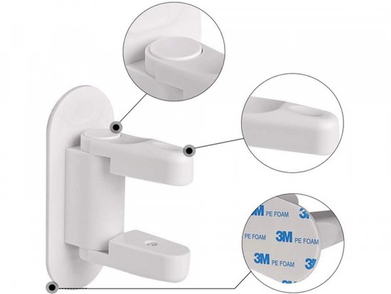 Deurklink Vergrendeling – Kinderslot voor Deurklink – 2 Stuks – Wit – Veiligheid voor Kinderen & Huisdieren – Zonder Boren - Afbeelding 10