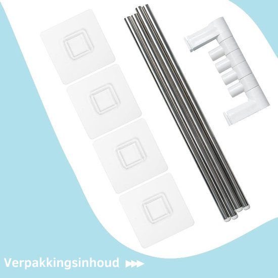 Handdoekrek Badkamer - Vaatdoekhouder Gootsteen - Handdoekstang Zelfklevend - Handdoek Rek - Handdoekrek Keuken - Handdoekhouder Keuken - Theedoekhouder - Draaibaar, 4-armig & RVS - Afbeelding 7