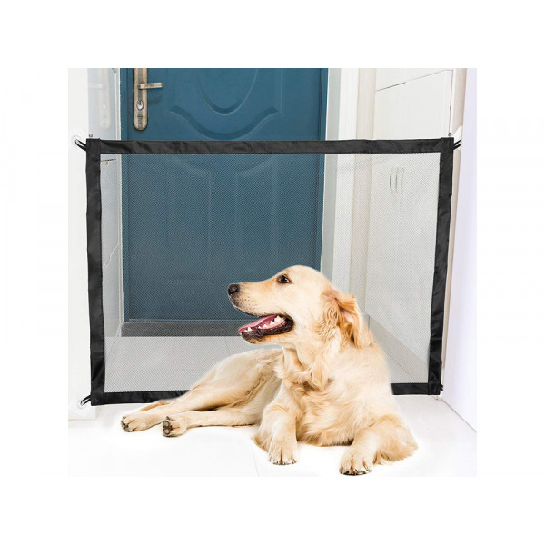 Veiligheidshekje XL Zwart – Oprolbaar Hondenhek & Traphek – Voor Deuropeningen tot 110 cm Breed en 75 cm Hoog – Zonder Boren – Veiligheid voor Huisdieren & Kinderen - Afbeelding 3