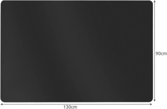 Ruhhy® Zwarte Vloerbeschermer Bureaustoelmat – 90×130 cm – PVC Stoelmat voor Harde Vloeren – Krasbestendig & Geluiddempend - Afbeelding 8