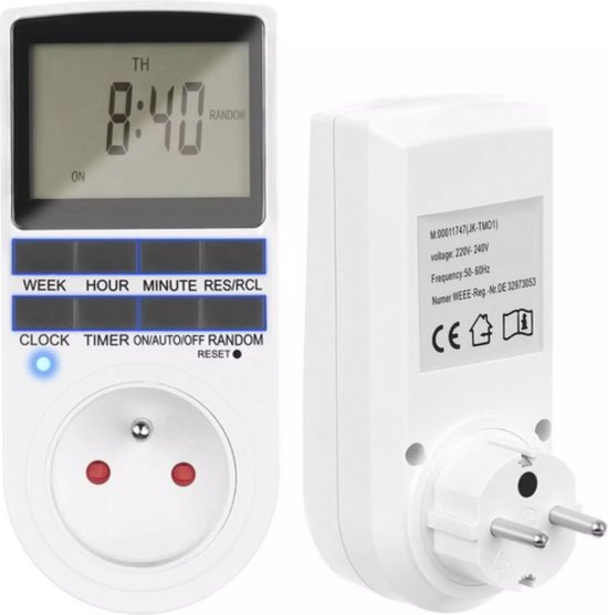 Izoxis® Digitale Programmeerbare Timer – Aan/Uit Tijdschakelaar – 24h/7d Plug-In Schakelklok – Energiebesparend & Gebruiksvriendelijk