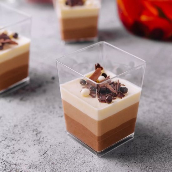 Ruhhy Dessertbekers 120 ml – Transparante Kunststof Amuseschaaltjes – Set van 50 Stuks - Afbeelding 9