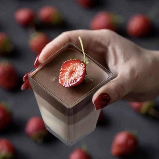 Ruhhy Dessertbekers 120 ml – Transparante Kunststof Amuseschaaltjes – Set van 50 Stuks - Afbeelding 13