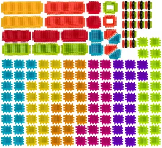 Kruzzel® Hedgehog Blocks 192-delige Bouwset – Educatief Constructiespeelgoed – Kleurrijke Klikblokjes voor Kinderen – Stimuleert Motoriek & Creativiteit – Vanaf 3 Jaar - Afbeelding 5