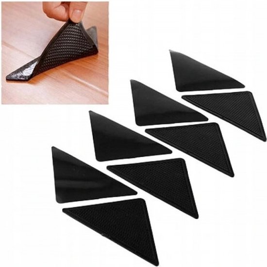Antislipkussentjes – Set van 8 – Rubber & Zelfklevend – Voor Tapijt en Deurmat – Voorkomt Schuiven en Opkrullen – Universeel & Herbruikbaar - Afbeelding 2