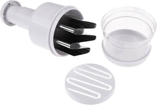 Multihakker – Handmatige Hakmolen – Voor Ui, Knoflook, Groenten & Kruiden – Compact & Duurzaam – Met Drukmechanisme – Wit - Afbeelding 2