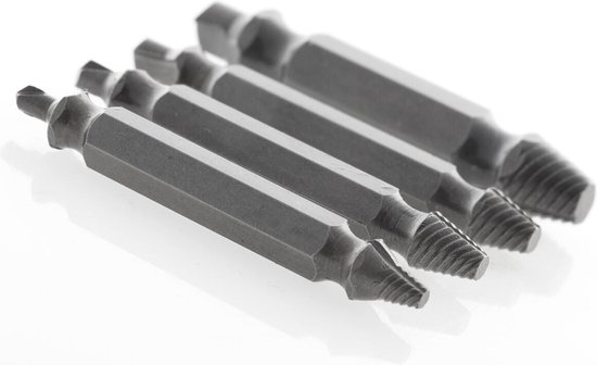 InnovaGoods Boorbitjes – 4-delige Set Schroefverwijderaars – Voor Beschadigde & Versleten Schroeven – Gehard Staal - Afbeelding 10