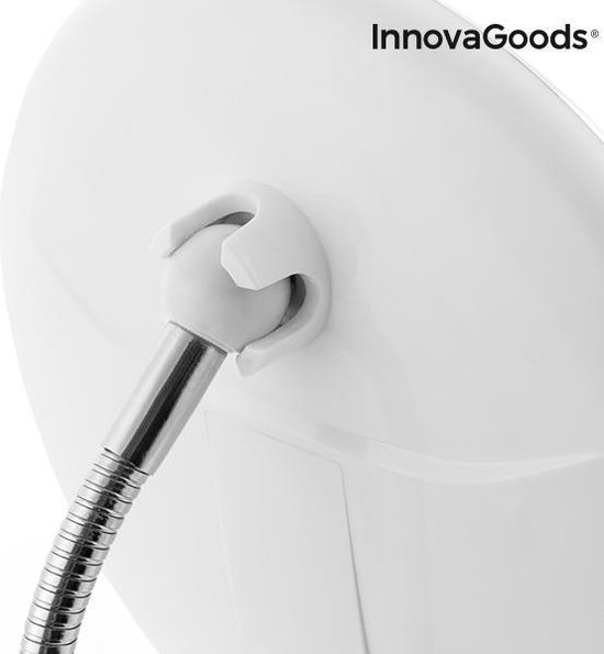 InnovaGoods LED Vergrotende Spiegel Mizoom – x5 Vergroting – Met Flexibele Arm & Zuignap – 360º Roteerbaar – Ø20 cm - Afbeelding 3