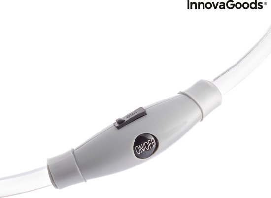 InnovaGoods LED Halsband voor Honden – Verstelbaar & Oplaadbaar – Veiligheidslicht tot 500m – 3 Lichtstanden – Oranje - Afbeelding 5