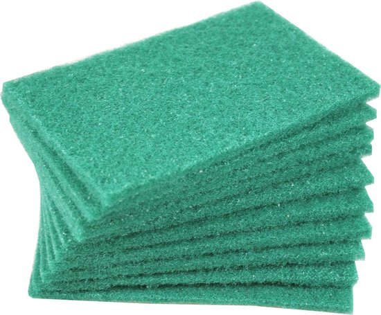 Benson Schuurpads – Groen – 10 Stuks – 14,5 x 10 x 1 cm – Sterke Schuursponsen voor Pannen, Keuken & Schilderwerk – Duurzaam & Herbruikbaar - Afbeelding 4