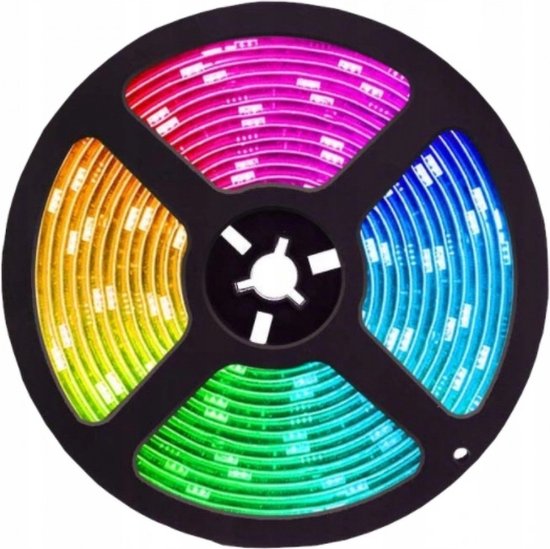 ADGO Tools Waterdichte LED Strip 5 Meter – RGB Kleurverlichting met Afstandsbediening – 300 LED’s – IP44 Spatwaterdicht – Dimbaar & Flexibel – Voor Binnen en Buiten - Afbeelding 2