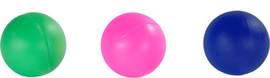 Benson Beachball Balletjes – Set van 3 Stuks – Ø 38 mm – Premium Kwaliteit – Gekleurde Beachball Ballen – Roze, Groen & Blauw – Inclusief Netje – Ideaal voor Strand, Camping & Tuin - Afbeelding 3