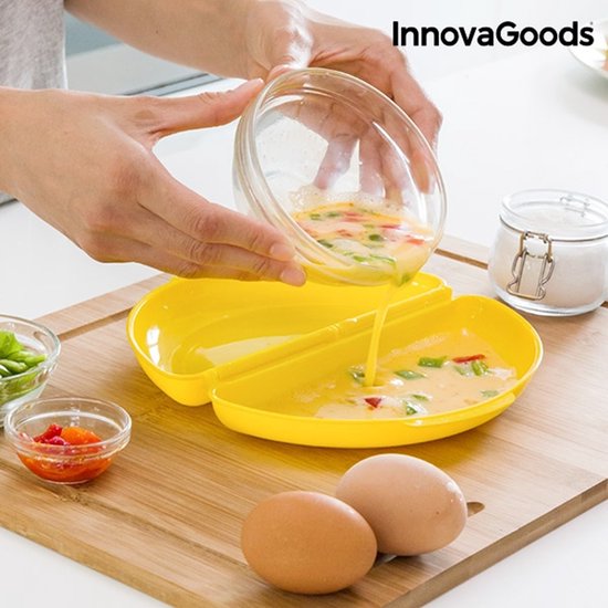 InnovaGoods Omeletmaker voor de Magnetron – Snel & Gezond Omeletten en Gepocheerde Eieren Bereiden - Afbeelding 7