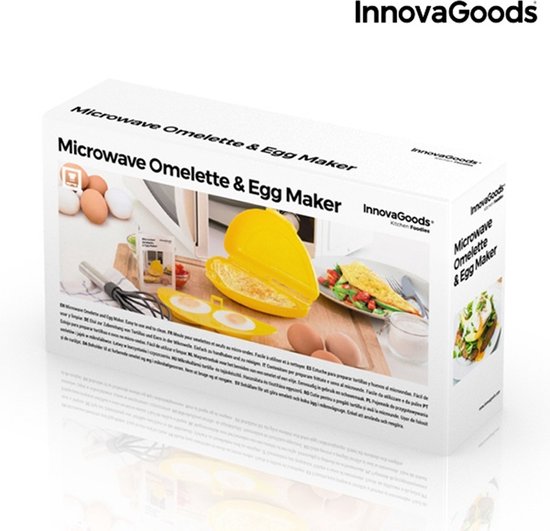 InnovaGoods Omeletmaker voor de Magnetron – Snel & Gezond Omeletten en Gepocheerde Eieren Bereiden - Afbeelding 2