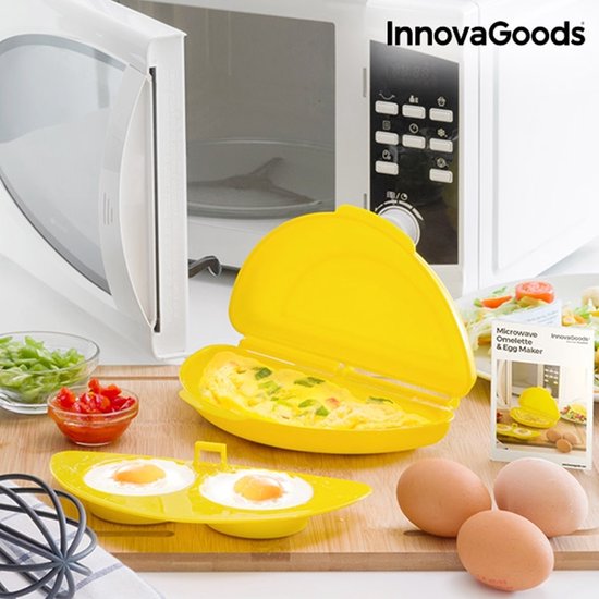 InnovaGoods Omeletmaker voor de Magnetron – Snel & Gezond Omeletten en Gepocheerde Eieren Bereiden - Afbeelding 3