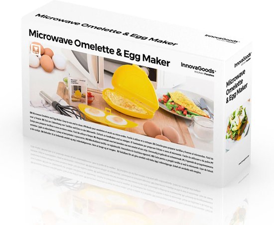 InnovaGoods Omeletmaker voor de Magnetron – Snel & Gezond Omeletten en Gepocheerde Eieren Bereiden - Afbeelding 6