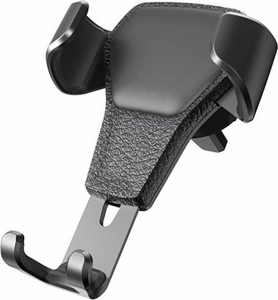 InnovaGoods - Universele telefoonhouder voor in de auto - Zwart - Ventilatierooster - Ventilatie - Universeel - Mobielhouder - Autohouder - Samsung - iPhone - Nokia - Huawei - Sony - LG - HTC