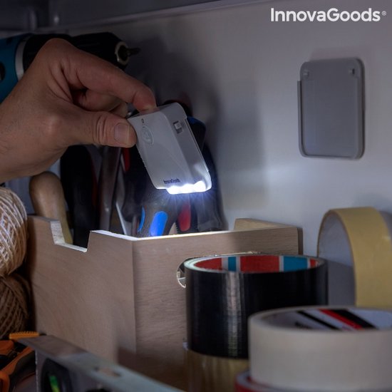 InnovaGoods Lumtoo LED Lamp met Bewegingssensor – 2 Stuks – Automatische Draadloze Verlichting – Voor Binnen en Buiten – Grijs - Afbeelding 6