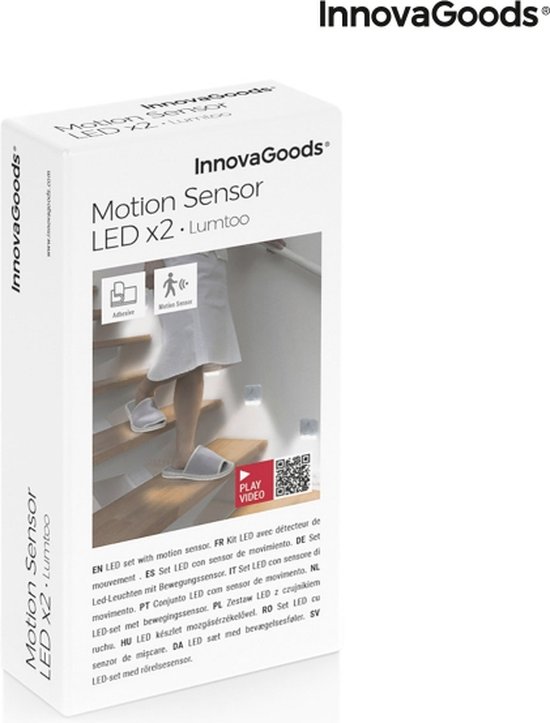 InnovaGoods Lumtoo LED Lamp met Bewegingssensor – 2 Stuks – Automatische Draadloze Verlichting – Voor Binnen en Buiten – Grijs - Afbeelding 9