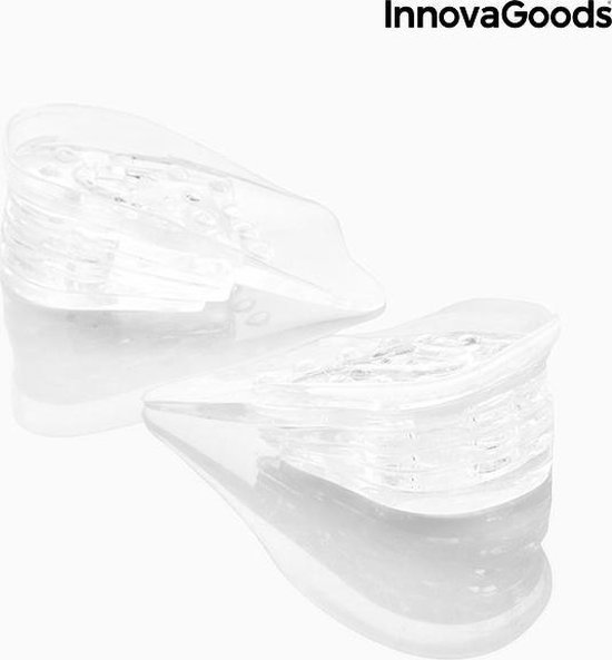 InnovaGoods Verhogende Siliconen Inlegzolen x5 cm – Onzichtbare Hielverhogers voor Extra Lengte en Comfort - Afbeelding 2