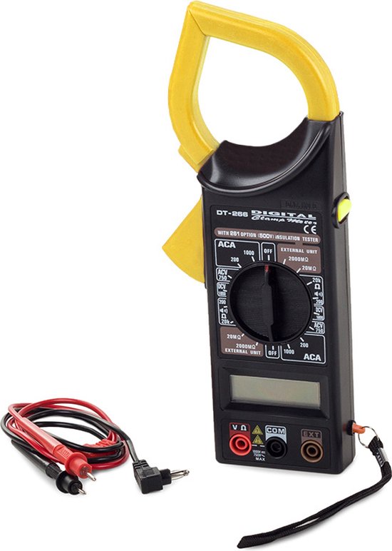 Digitale Clamp-Multimeter UT202 – Professionele AC/DC Stroomtang met True RMS – Meet Spanning, Weerstand, Continuïteit & Temperatuur – Inclusief Accessoires - Afbeelding 6