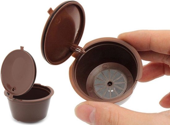 Set van 3 Herbruikbare Dolce Gusto Capsules – BPA-vrij RVS & Siliconen – Duurzaam, Herbruikbaar & Compatibel met Alle Dolce Gusto Machines - Afbeelding 2