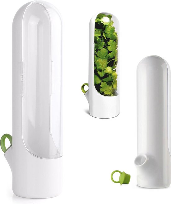 Herb Fresh Keeper – Houder voor Verse Kruiden – Houdt Kruiden Langer Vers & Smaakvol – Compact & Transparant Ontwerp voor Koelkast en Keuken - Afbeelding 6